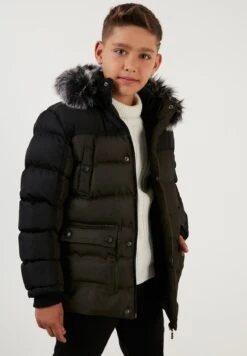 LELA Regular Fit - Winterjas - Black Khaki -Algemene Winkel Voor Kindermode 0b1826b964c0411790841e21b6483110
