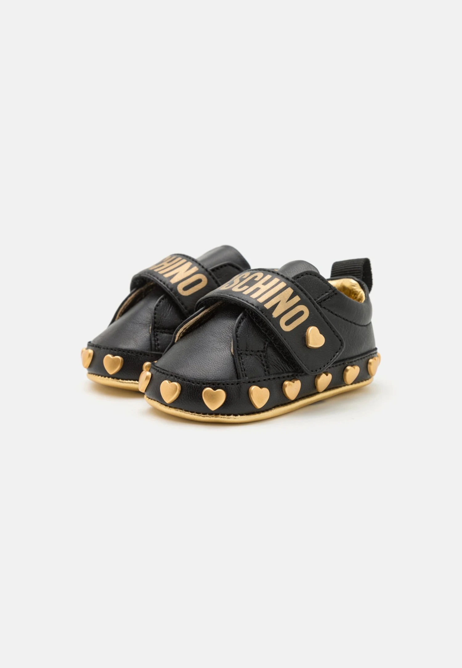MOSCHINO Unisex - Babyschoenen - Black/Gold 4 MOSCHINO Unisex - Babyschoenen - Black/Gold - Afbeelding 2