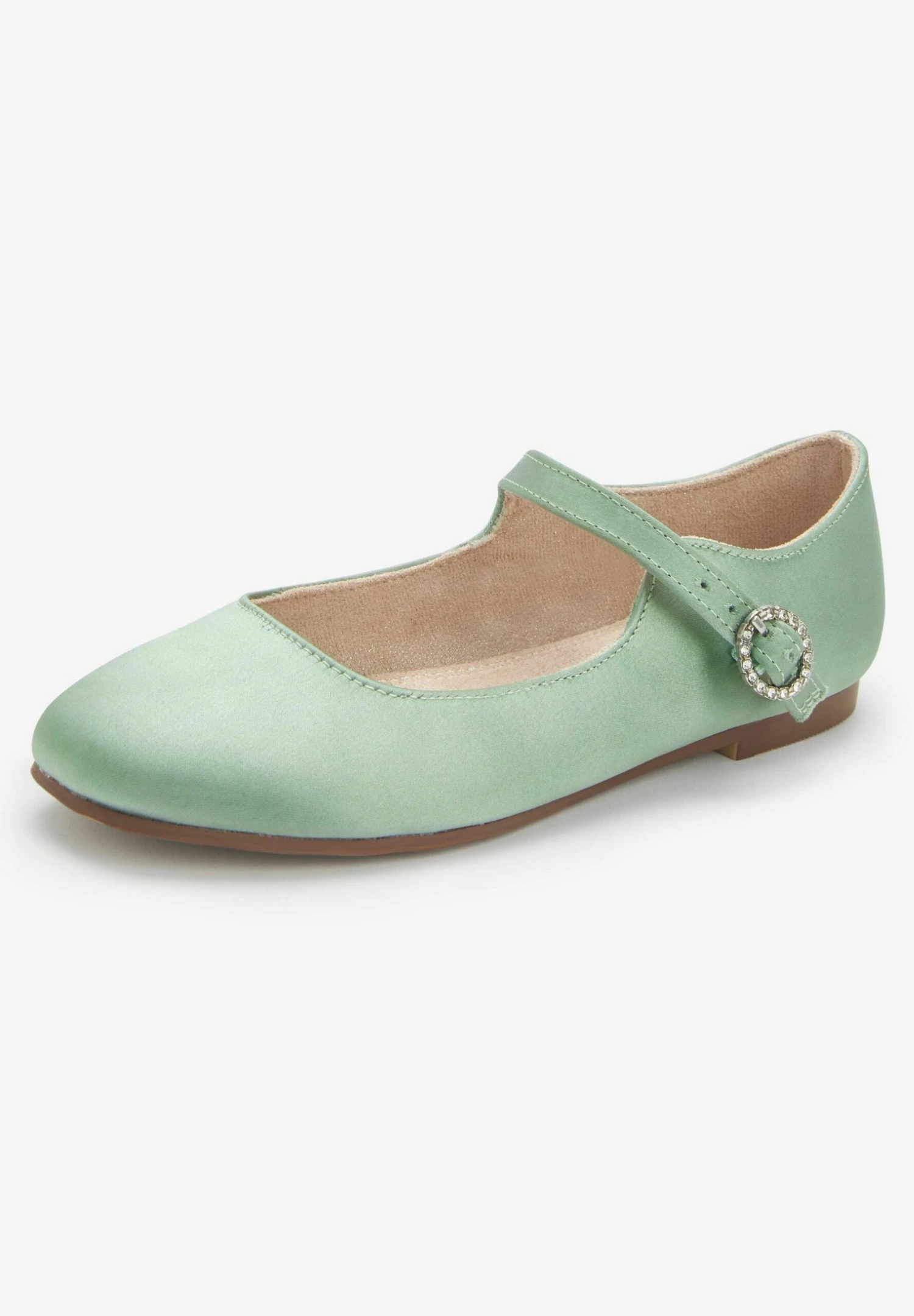 Next Square Toe Mary Jane Occasion - Ballerina'S Met Enkelbandjes - Sage Green Satin Stain Resistant 5 Next Square Toe Mary Jane Occasion - Ballerina'S Met Enkelbandjes - Sage Green Satin Stain Resistant - Afbeelding 3