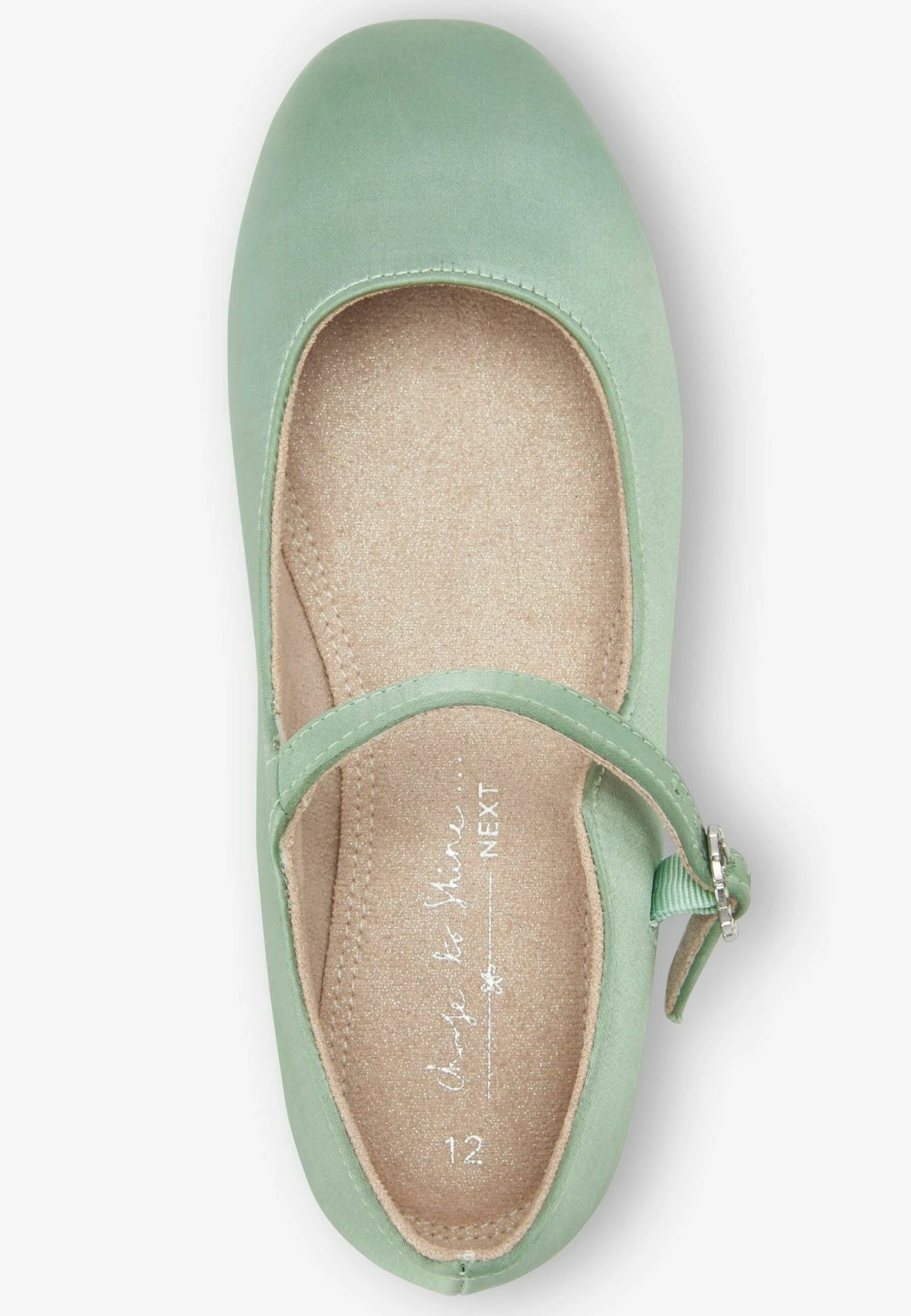 Next Square Toe Mary Jane Occasion - Ballerina'S Met Enkelbandjes - Sage Green Satin Stain Resistant 6 Next Square Toe Mary Jane Occasion - Ballerina'S Met Enkelbandjes - Sage Green Satin Stain Resistant - Afbeelding 4
