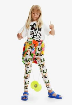 Desigual Short Sleeve Plant - T-Shirt Print - White