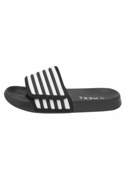 Next Stripe Touch Fastening Standard - Badslippers - Black White