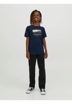 Jack & Jones Junior Foto - T-Shirt Print - Navy Blazer