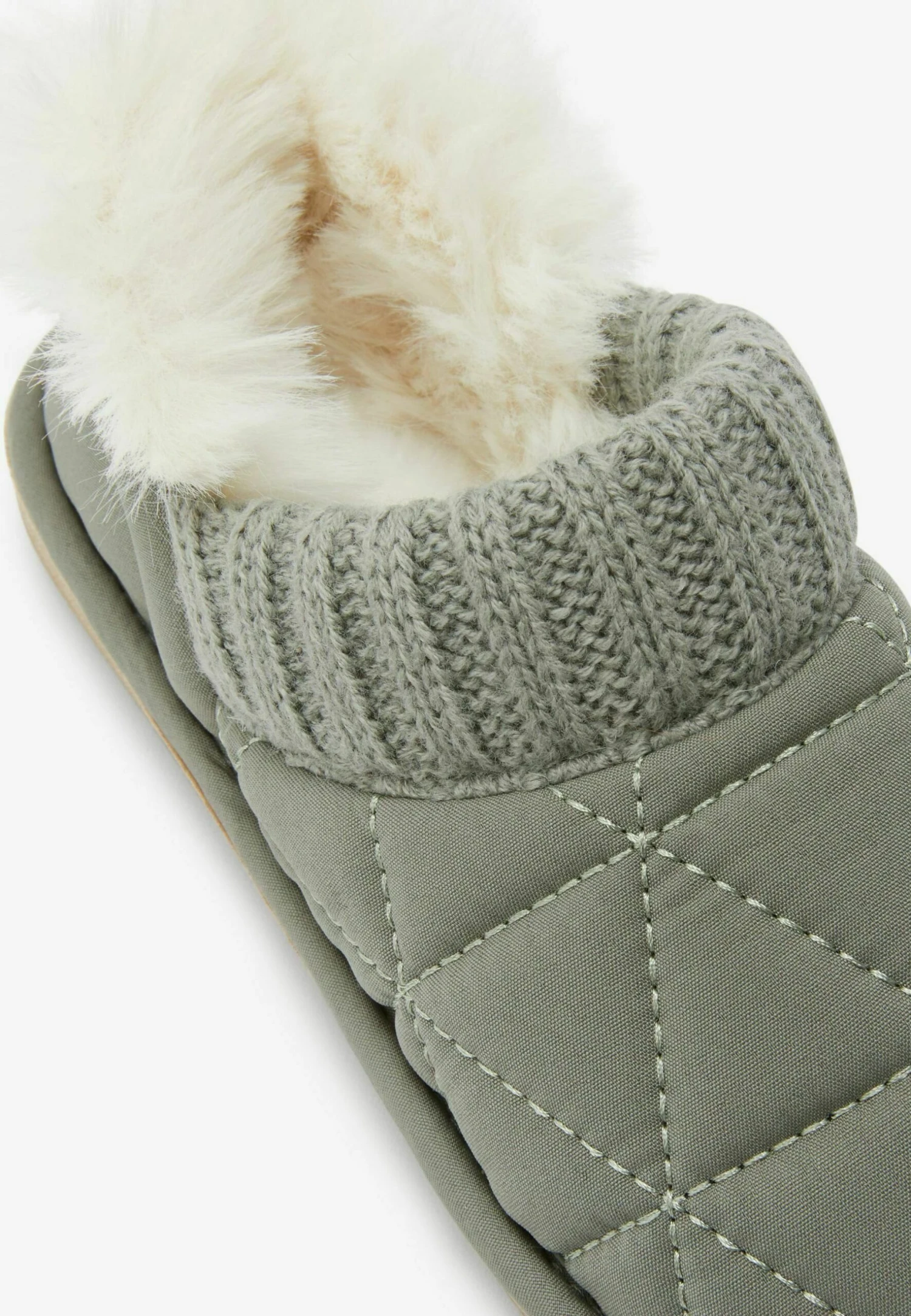 Next Quilted Cosy Lined- Pantoffels - Sage Green 7 Next Quilted Cosy Lined- Pantoffels - Sage Green - Afbeelding 5