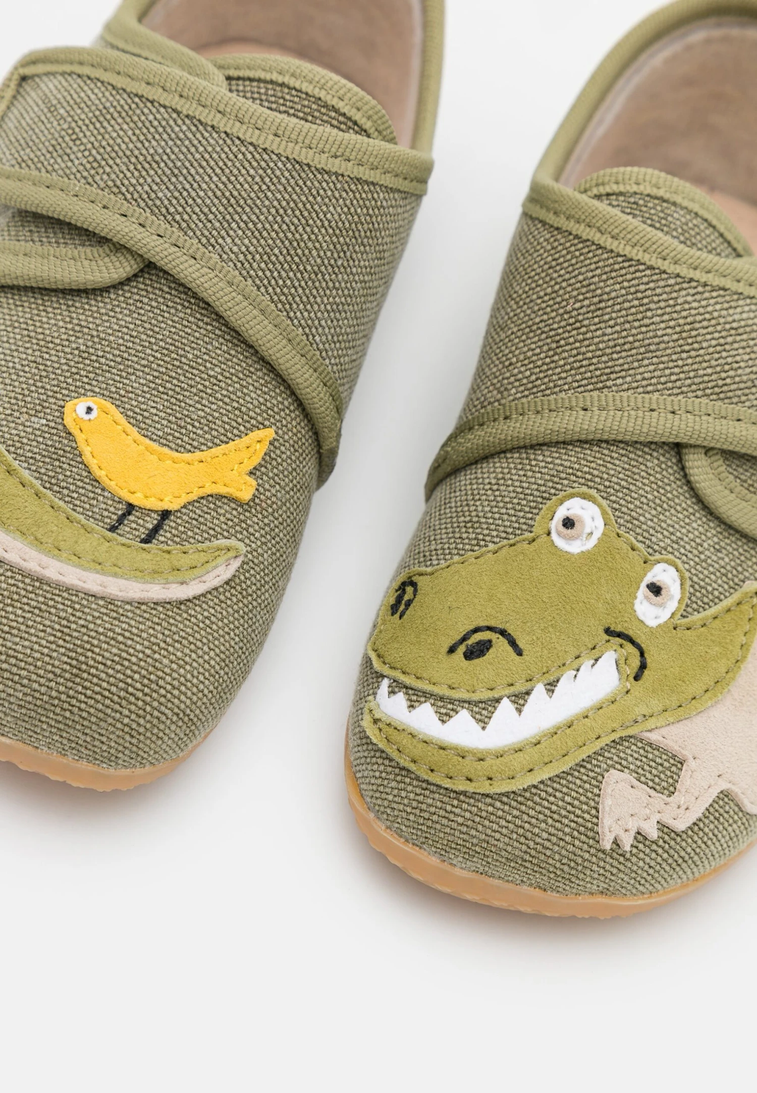 Living Kitzbühel Klettmodell Krokodil - Pantoffels - Khaki 5 Living Kitzbühel Klettmodell Krokodil - Pantoffels - Khaki - Afbeelding 3