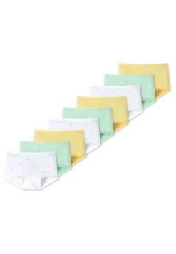 Schiesser 9Er Pack - Onderbroeken - Grün/Gelb/Weiß