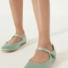 Next Square Toe Mary Jane Occasion - Ballerina'S Met Enkelbandjes - Sage Green Satin Stain Resistant -Algemene Winkel Voor Kindermode a33b5534ed1847d7801dd60f3bc4c3e4