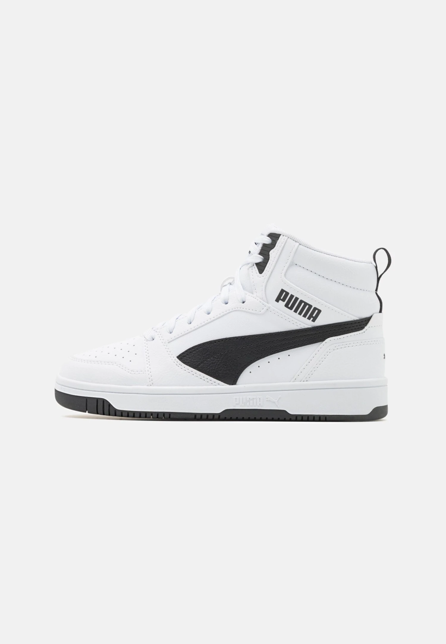 Puma Rebound V6 Mid Jr Unisex - Sneakers Hoog - White/Black 3 Puma Rebound V6 Mid Jr Unisex - Sneakers Hoog - White/Black