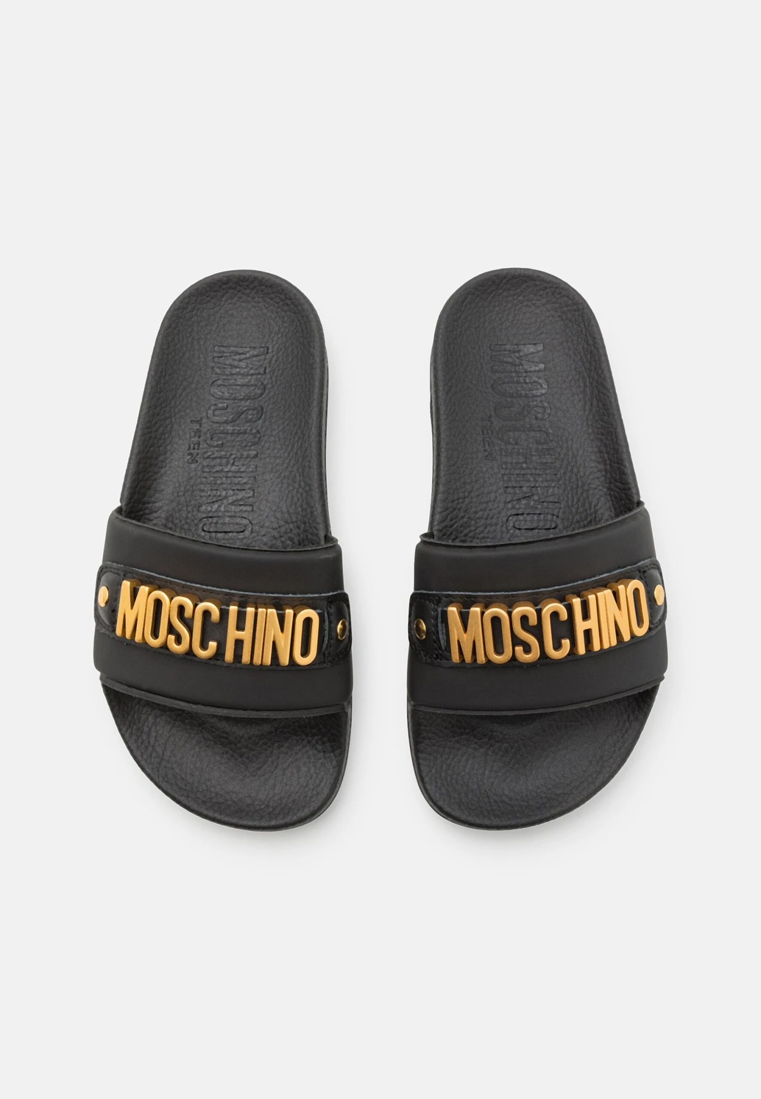 MOSCHINO Unisex - Muiltjes - Black/Gold 6 MOSCHINO Unisex - Muiltjes - Black/Gold - Afbeelding 4