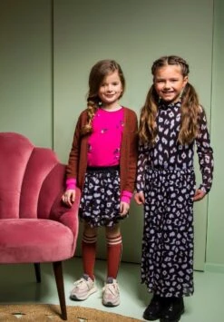 Algemene Winkel Voor Kindermode 26 2-Layer Aop Leopard - A-Lijn Rok - Black