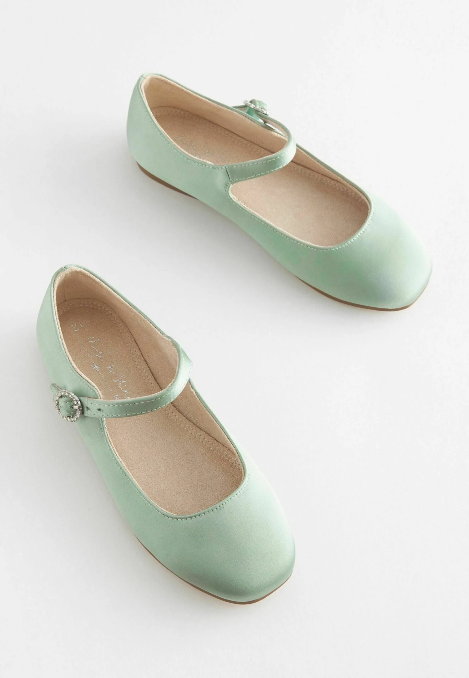 Next Square Toe Mary Jane Occasion - Ballerina'S Met Enkelbandjes - Sage Green Satin Stain Resistant 9 Next Square Toe Mary Jane Occasion - Ballerina'S Met Enkelbandjes - Sage Green Satin Stain Resistant - Afbeelding 7