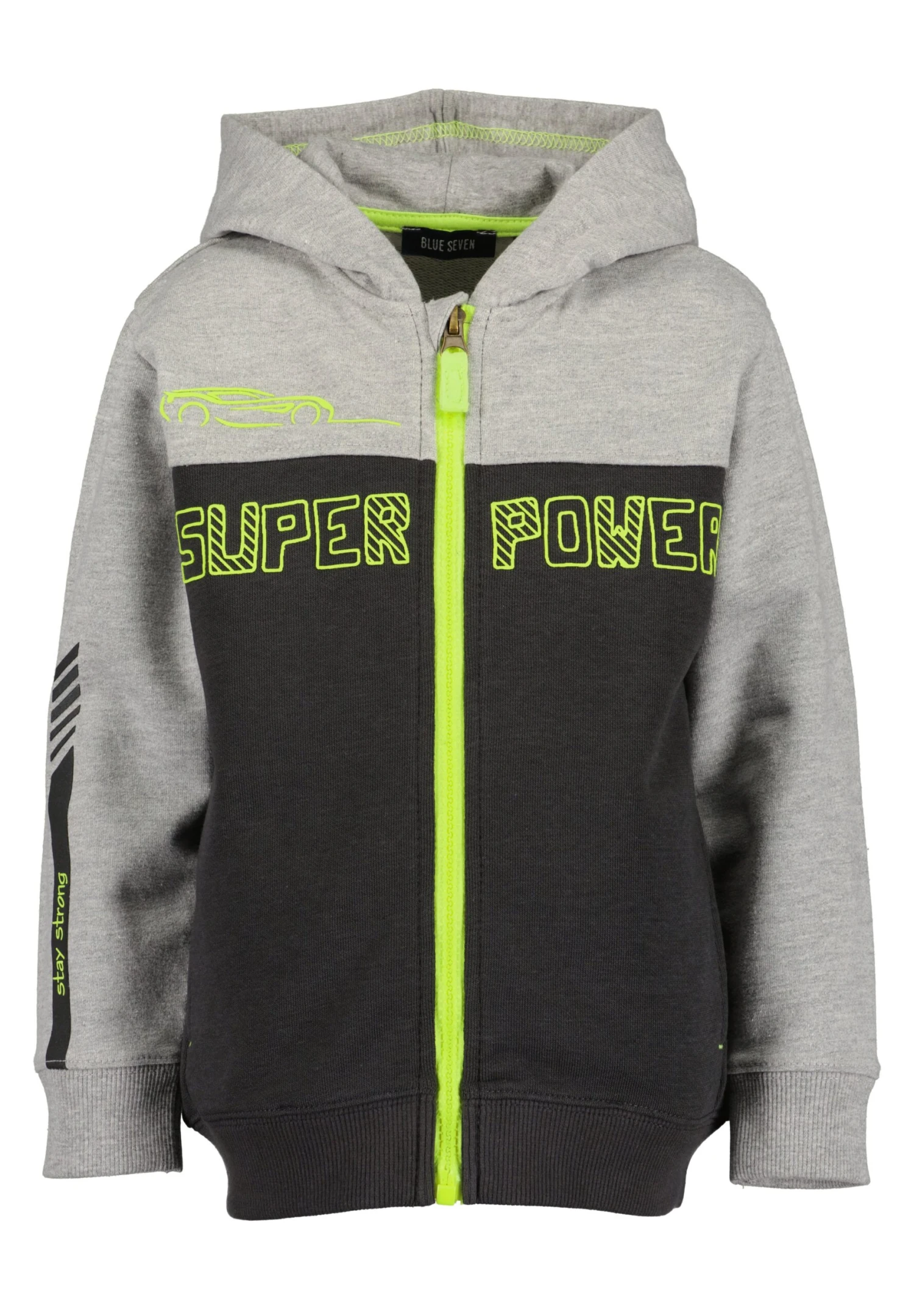 Blue Seven Future Car - Sweater Met Rits - Dk Grau 3 Blue Seven Future Car - Sweater Met Rits - Dk Grau